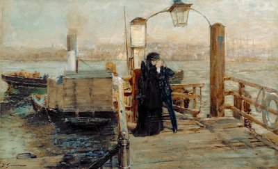 The Landing Stage by Thomas Alexander Ferguson Graham
